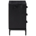 vidaXL naktsgaldiņi, 2 gab., melni, 40x30x55 cm, priedes masīvkoks