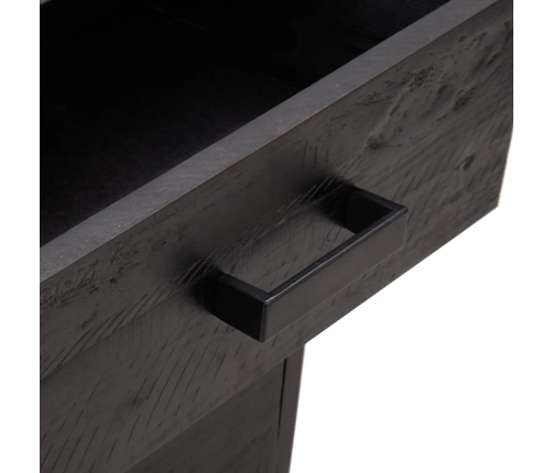 vidaXL naktsgaldiņi, 2 gab., melni, 40x30x55 cm, priedes masīvkoks