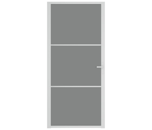 vidaXL iekšdurvis, 93x201,5 cm, baltas, ESG stikls un alumīnijs