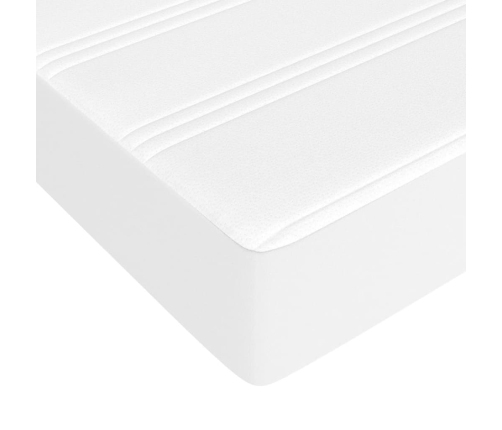 vidaXL atsperu gulta ar matraci, balta, 80x200 cm, mākslīgā āda