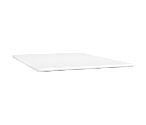vidaXL atsperu gulta ar matraci, balta, 140x200 cm, mākslīgā āda