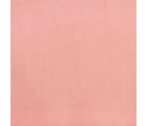 vidaXL atsperu gulta ar matraci, rozā samts, 80x200 cm