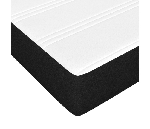 vidaXL atsperu gultas rāmis ar matraci, melna, 80x200 cm, audums