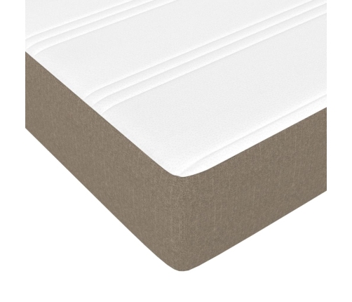 vidaXL atsperu gultas rāmis ar matraci, pelēkbrūns, 80x200 cm, audums