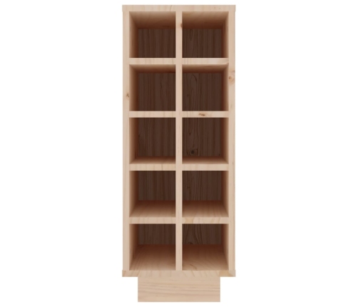 vidaXL vīna pudeļu plaukts, 23x34x61 cm, priedes masīvkoks