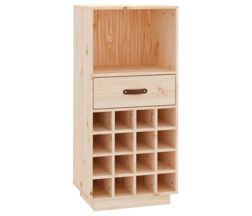 vidaXL vīna pudeļu plaukts, 45x34x100 cm, priedes masīvkoks