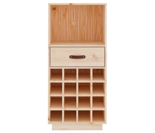 vidaXL vīna pudeļu plaukts, 45x34x100 cm, priedes masīvkoks