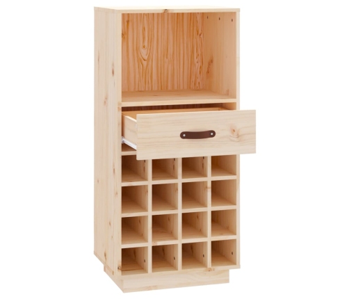 vidaXL vīna pudeļu plaukts, 45x34x100 cm, priedes masīvkoks