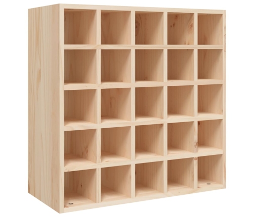 vidaXL vīna pudeļu plaukts, 56x25x56 cm, priedes masīvkoks