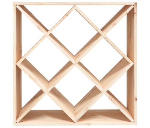 vidaXL vīna pudeļu plaukts, 62x25x62 cm, priedes masīvkoks