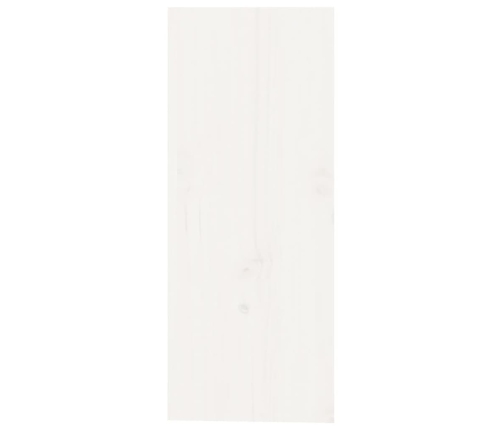 vidaXL vīna pudeļu plaukts, balts, 62x25x62 cm, priedes masīvkoks