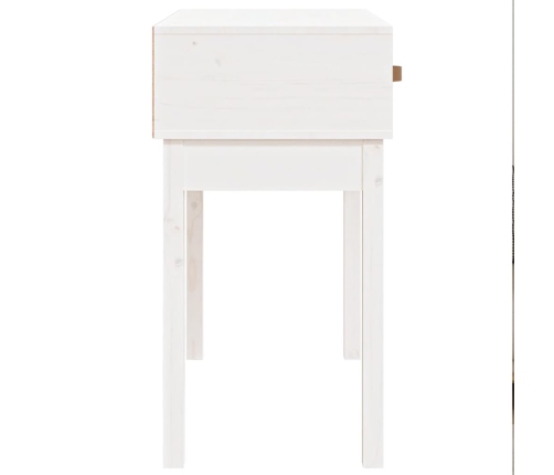 vidaXL konsoles galdiņš, balts, 76,5x40x75 cm, priedes masīvkoks