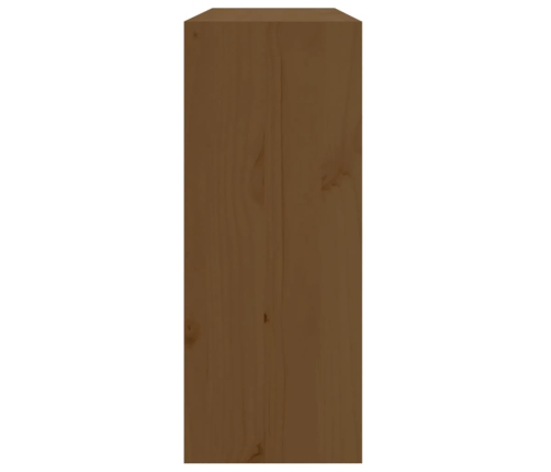 vidaXL vīna pudeļu plaukts, medus brūns, 62x25x62 cm, priedes koks