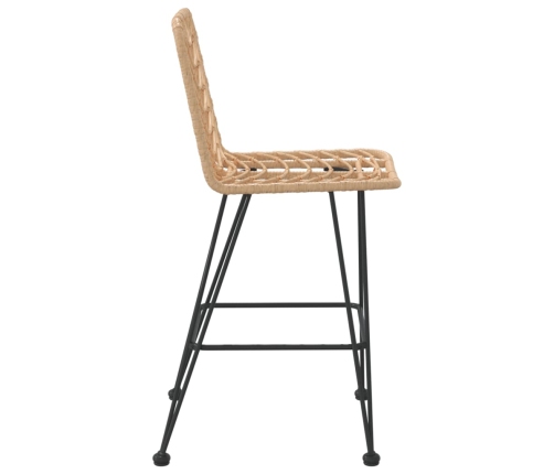 vidaXL bāra krēsli, 2 gab., melni, 45x56x103,5 cm, PE rotangpalma