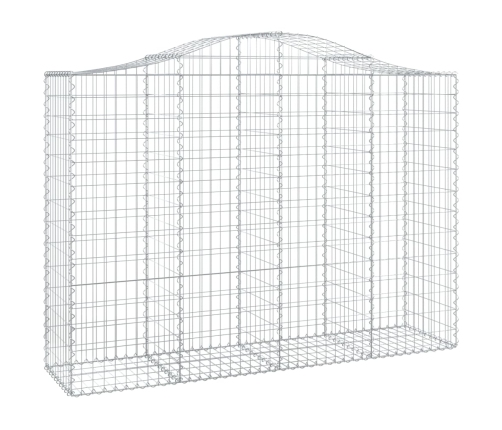 vidaXL arkveida gabiona grozi, 40gb., 200x50x140/160cm, cinkota dzelzs