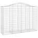 vidaXL arkveida gabiona grozi, 40gb., 200x50x140/160cm, cinkota dzelzs