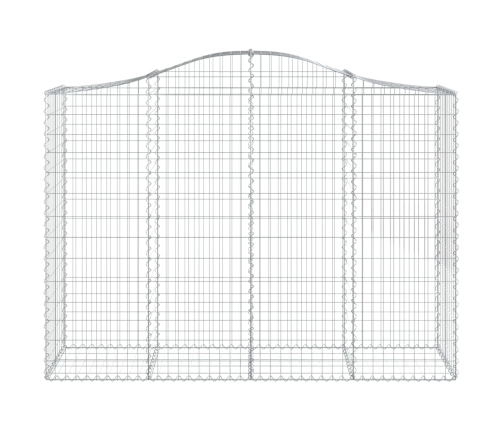 vidaXL arkveida gabiona grozi, 40gb., 200x50x140/160cm, cinkota dzelzs