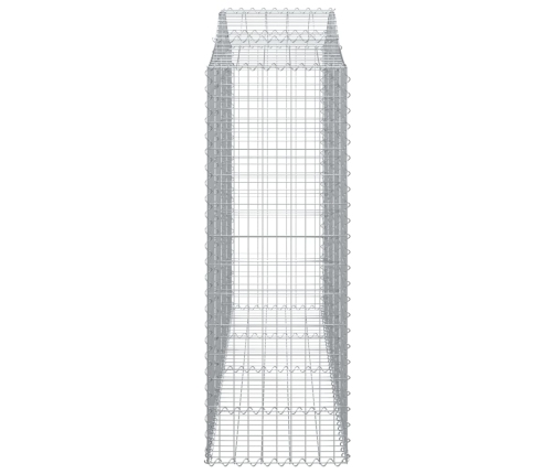 vidaXL arkveida gabiona grozi, 40gb., 200x50x140/160cm, cinkota dzelzs