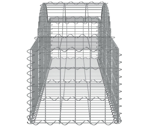 vidaXL arkveida gabiona grozi, 6 gb., 200x50x40/60 cm, cinkota dzelzs