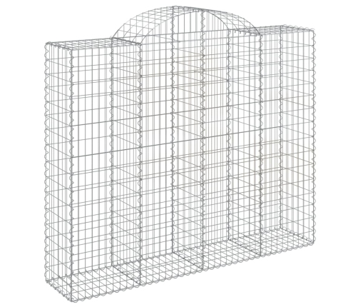 vidaXL arkveida gabiona grozi, 18gb., 200x50x160/180cm, cinkota dzelzs