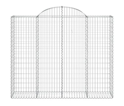 vidaXL arkveida gabiona grozi, 18gb., 200x50x160/180cm, cinkota dzelzs