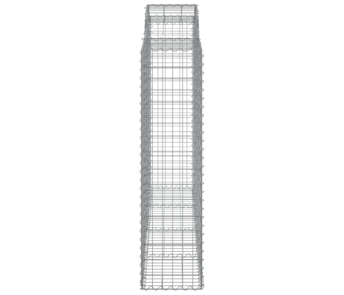 vidaXL arkveida gabiona grozi, 18gb., 200x50x160/180cm, cinkota dzelzs