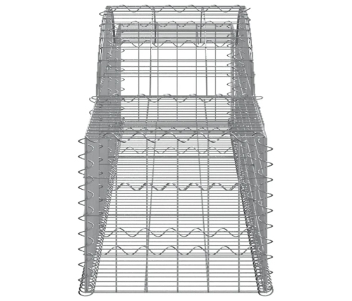 vidaXL arkveida gabiona grozi, 30 gb., 300x50x40/60 cm, cinkota dzelzs