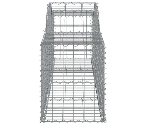 vidaXL arkveida gabiona grozi, 25 gb., 300x50x60/80 cm, cinkota dzelzs