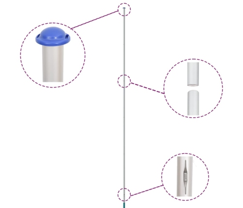 vidaXL Zviedrijas karogs un masts, 6,23 m, alumīnijs