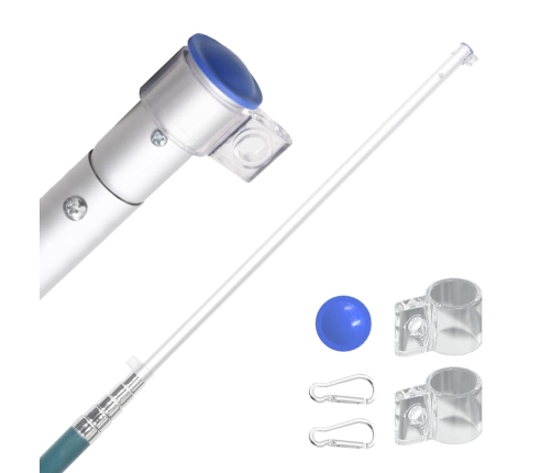 vidaXL Zviedrijas karogs un masts, 5,55 m, alumīnijs