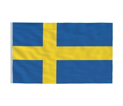 vidaXL Zviedrijas karogs un masts, 5,55 m, alumīnijs