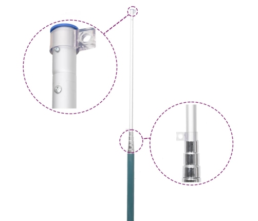 vidaXL Zviedrijas karogs un masts, 5,55 m, alumīnijs