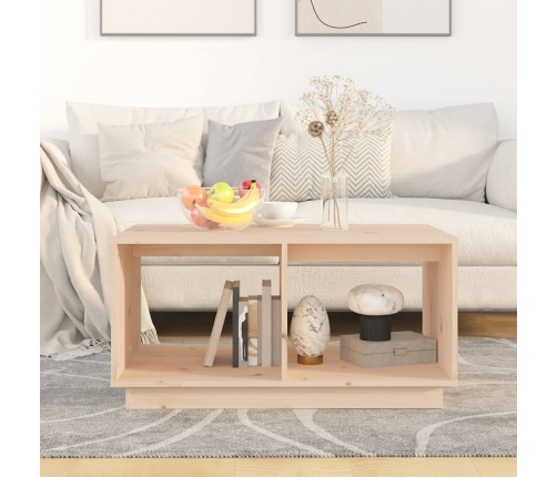 vidaXL kafijas galdiņš, 80x50x40 cm, priedes masīvkoks