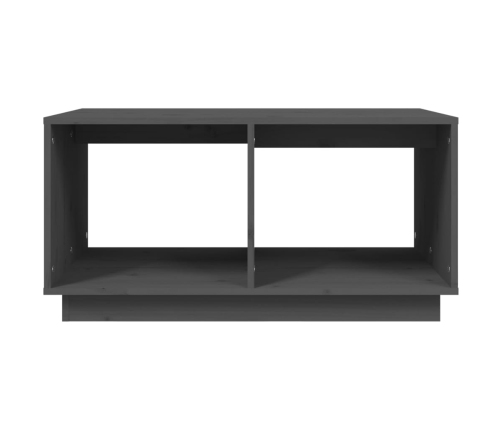 vidaXL kafijas galdiņš, pelēks, 80x50x40 cm, priedes masīvkoks