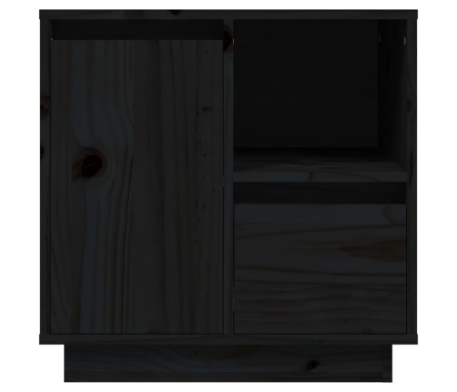 vidaXL naktsskapīši, 2 gab., melni, 50x34x50 cm, priedes masīvkoks