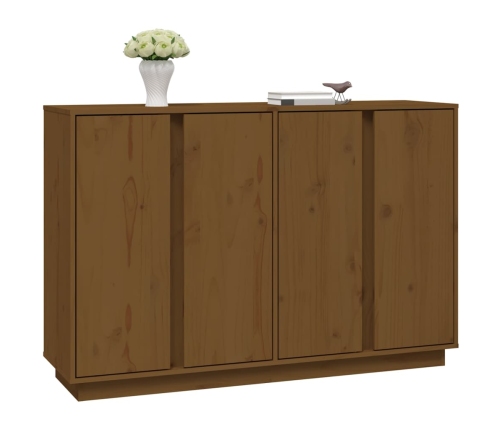 vidaXL kumode, medus brūna, 120x35x80 cm, priedes masīvkoks