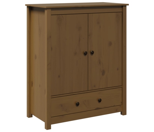 vidaXL augstais skapītis, brūns, 83x41,5x100 cm, priedes masīvkoks