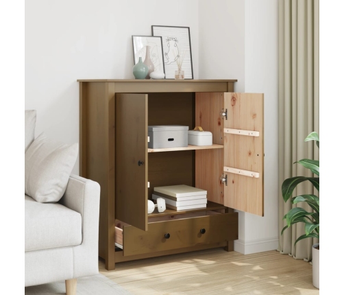 vidaXL augstais skapītis, brūns, 83x41,5x100 cm, priedes masīvkoks