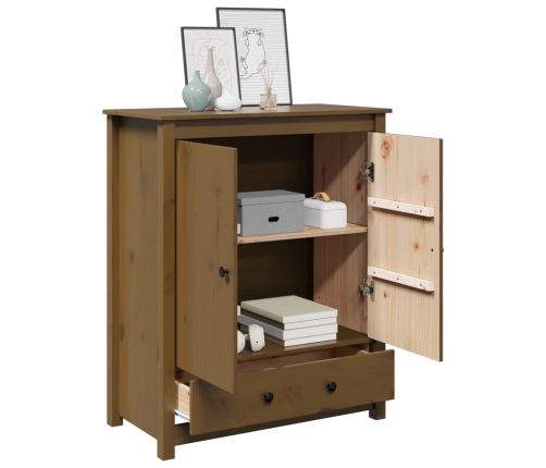 vidaXL augstais skapītis, brūns, 83x41,5x100 cm, priedes masīvkoks