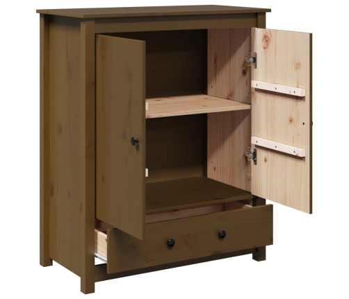 vidaXL augstais skapītis, brūns, 83x41,5x100 cm, priedes masīvkoks