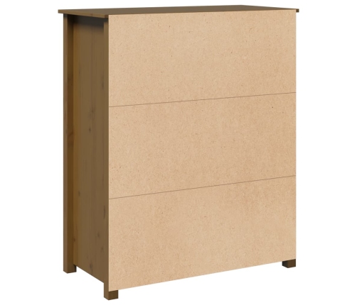 vidaXL augstais skapītis, brūns, 83x41,5x100 cm, priedes masīvkoks