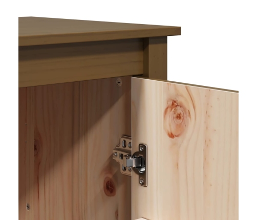 vidaXL augstais skapītis, brūns, 83x41,5x100 cm, priedes masīvkoks