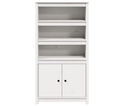 vidaXL augstais skapītis, balts, 80x35x154 cm, priedes masīvkoks