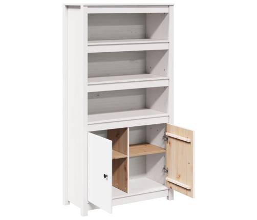 vidaXL augstais skapītis, balts, 80x35x154 cm, priedes masīvkoks