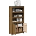 vidaXL augstais skapītis, medus brūns, 80x35x154 cm, priedes masīvkoks