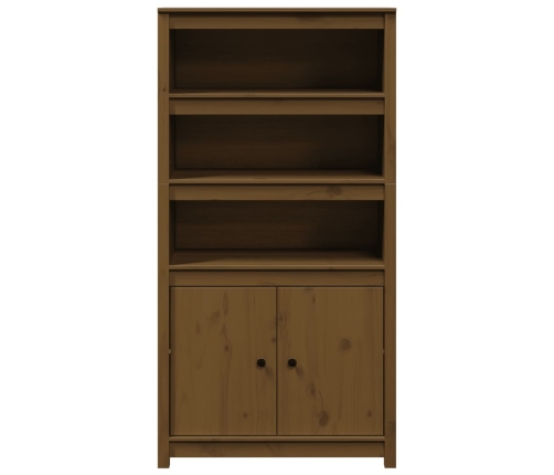 vidaXL augstais skapītis, medus brūns, 80x35x154 cm, priedes masīvkoks