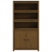 vidaXL augstais skapītis, medus brūns, 80x35x154 cm, priedes masīvkoks