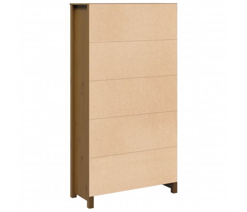 vidaXL augstais skapītis, medus brūns, 80x35x154 cm, priedes masīvkoks