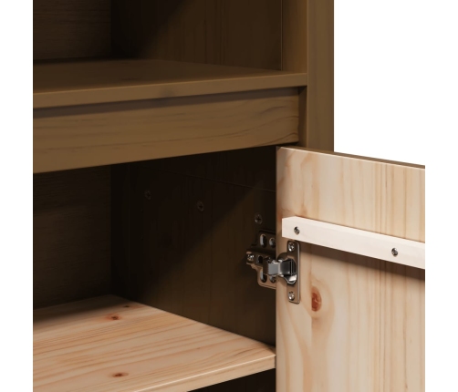 vidaXL augstais skapītis, medus brūns, 80x35x154 cm, priedes masīvkoks