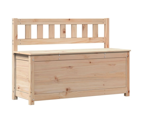 vidaXL sols, balts, 110x41x76,5 cm, priedes masīvkoks